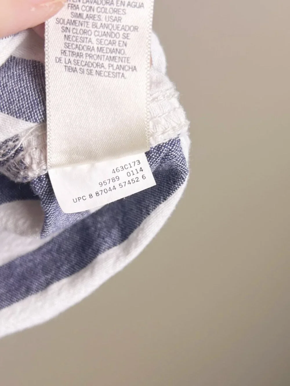 OshKosh B'gosh Striped Anorak Jacket Blue White Youth 12 Minimalist
